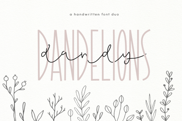 Dandy Dandelions Duo Font for Handmade Creations