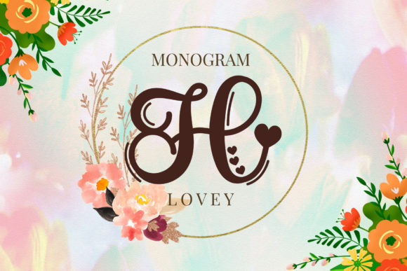 Lovey Monogram Font for Handmade Creations