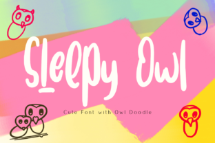 Sleepy Owl Font for Playful Editorial Design
